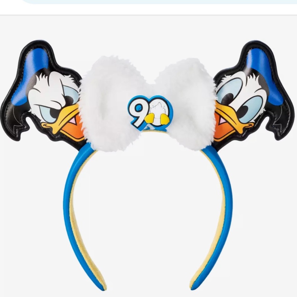 NWT Donald Duck 90th Anniversary Ear Headband for Adults